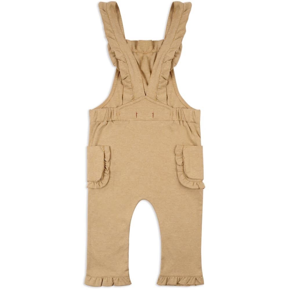 Milkbarn Rust Pinstripe Ruffle Overall - Picture 2 of 4